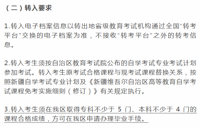 2022年下半年新疆自考考籍省际转考公告！